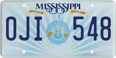 MS license plate OJI548