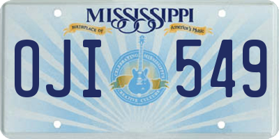 MS license plate OJI549