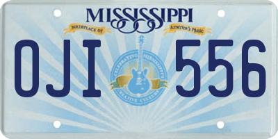 MS license plate OJI556