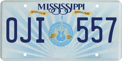 MS license plate OJI557