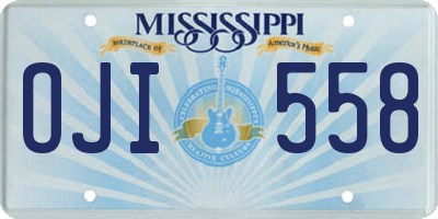 MS license plate OJI558
