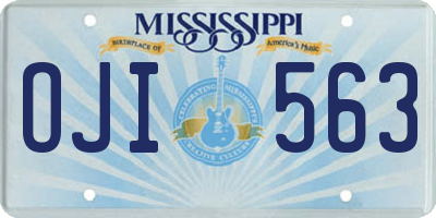 MS license plate OJI563