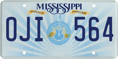 MS license plate OJI564
