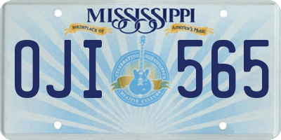 MS license plate OJI565