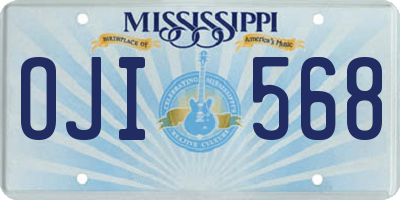 MS license plate OJI568