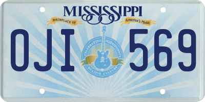 MS license plate OJI569