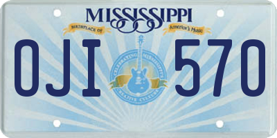 MS license plate OJI570