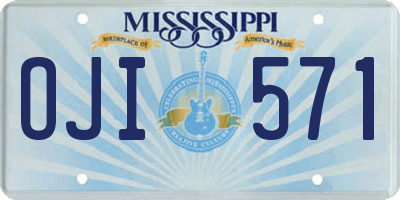 MS license plate OJI571