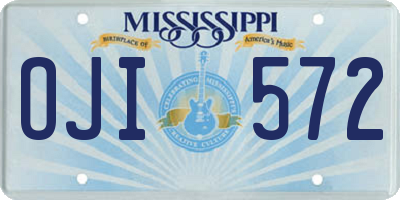 MS license plate OJI572