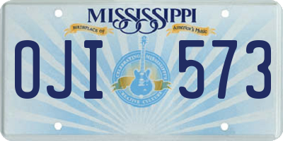 MS license plate OJI573