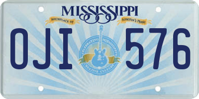 MS license plate OJI576