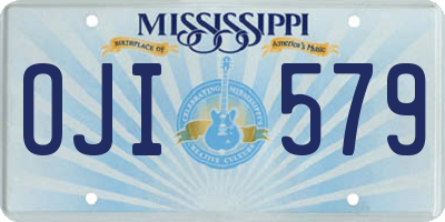 MS license plate OJI579