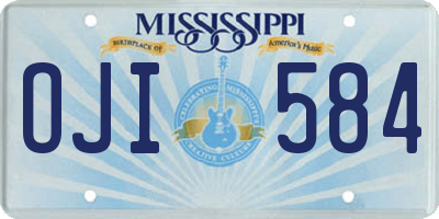 MS license plate OJI584