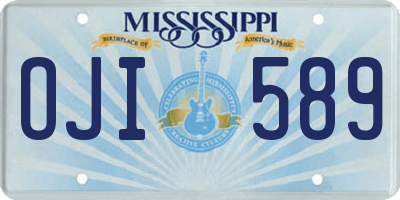 MS license plate OJI589