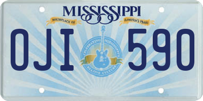 MS license plate OJI590