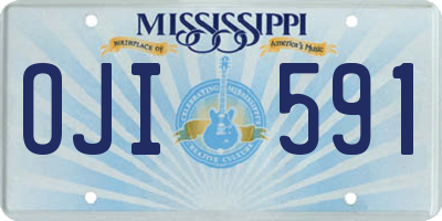 MS license plate OJI591
