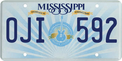 MS license plate OJI592