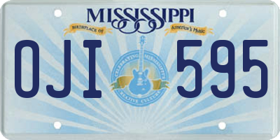 MS license plate OJI595