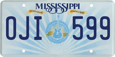 MS license plate OJI599