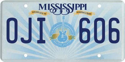 MS license plate OJI606