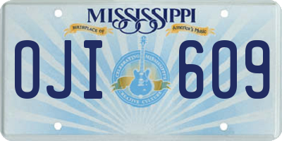MS license plate OJI609