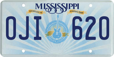 MS license plate OJI620