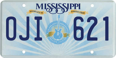 MS license plate OJI621