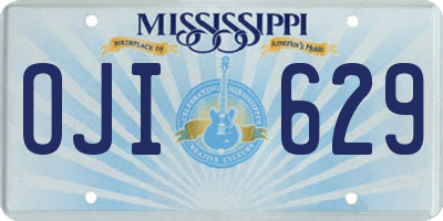MS license plate OJI629