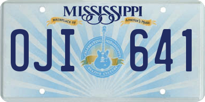 MS license plate OJI641