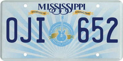 MS license plate OJI652