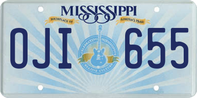 MS license plate OJI655