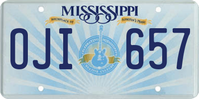 MS license plate OJI657