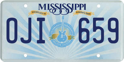MS license plate OJI659