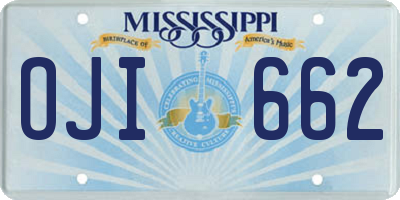 MS license plate OJI662