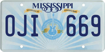 MS license plate OJI669