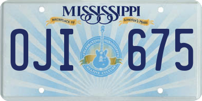 MS license plate OJI675