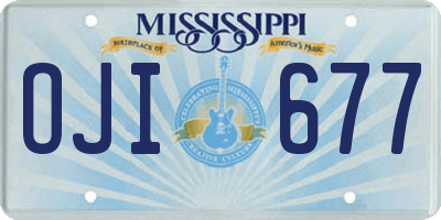 MS license plate OJI677