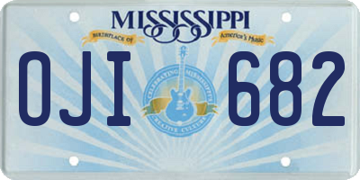 MS license plate OJI682