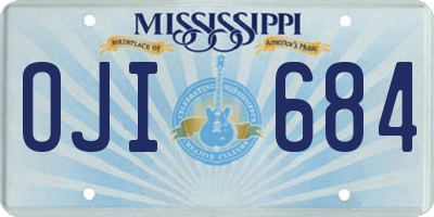 MS license plate OJI684
