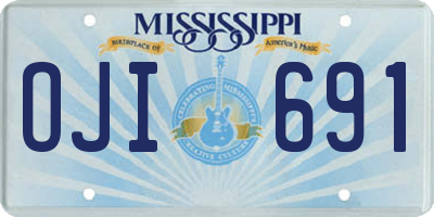 MS license plate OJI691