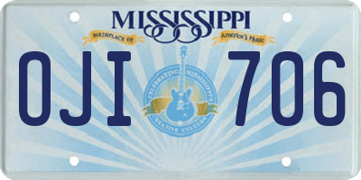 MS license plate OJI706