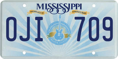 MS license plate OJI709