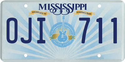 MS license plate OJI711