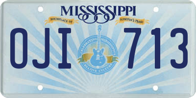 MS license plate OJI713