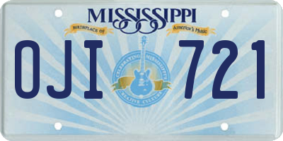 MS license plate OJI721