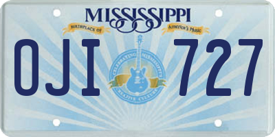 MS license plate OJI727