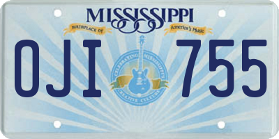 MS license plate OJI755