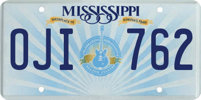 MS license plate OJI762