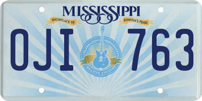 MS license plate OJI763