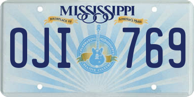 MS license plate OJI769